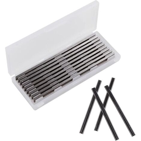 Lames de raboteuse réversibles HSS 82mm - 10 pièces - Compatibles Makita, Black & Decker, Bosch, Dewalt et Elu - Dimensions 82x5.5x1.2mm