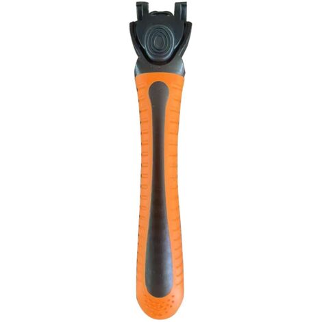 Lames de rasoir triple pour hommes – Compatible avec rasoirs Gillette (1 manche à interrupteur orange) – Compatible avec la gamme Gillette – Rasage doux et précis – Protection contre irritations – Ins