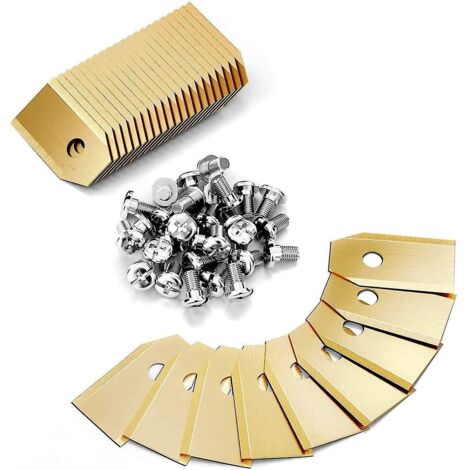 Lames de rechange en titane pour tondeuse Husqvarna, lot de 30 lames, accessoires pour tondeuse avec vis