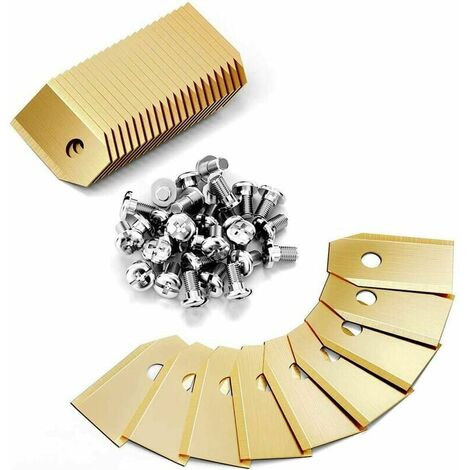 Lames de rechange en titane pour tondeuses Husqvarna 30 lames de rechange pour tondeuse robotique avec vis Convient 105 310 315 320 420 430x r40i et bien d'autres