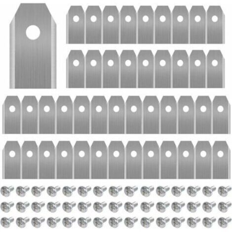 Lames de rechange en titane pour tondeuses robotiques – 45 pièces (3 g, épaisseur 0,75 mm) compatibles Husqvarna, Gardena, Yard Force