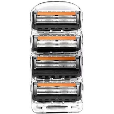 Lames de rechange manuelles, 4 lames, lames à 5 couches, boule élastique, tondeuse, convient aux rasoirs Gillette