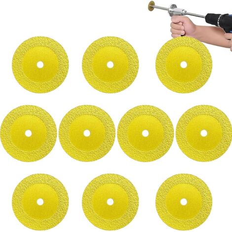 Lames de rechange pour coupe-tubes intérieurs en PVC, 10 pièces, roue de coupe diamantée de 40 mm, utilisée pour couper le verre, le jade, le cristal, la céramique, etc.
