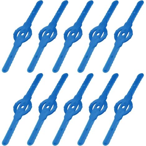 Lames de rechange pour tondeuse à gazon sans fil (24 pièces) - Coupe-bordures en plastique - Outils de jardinage ( bleu)