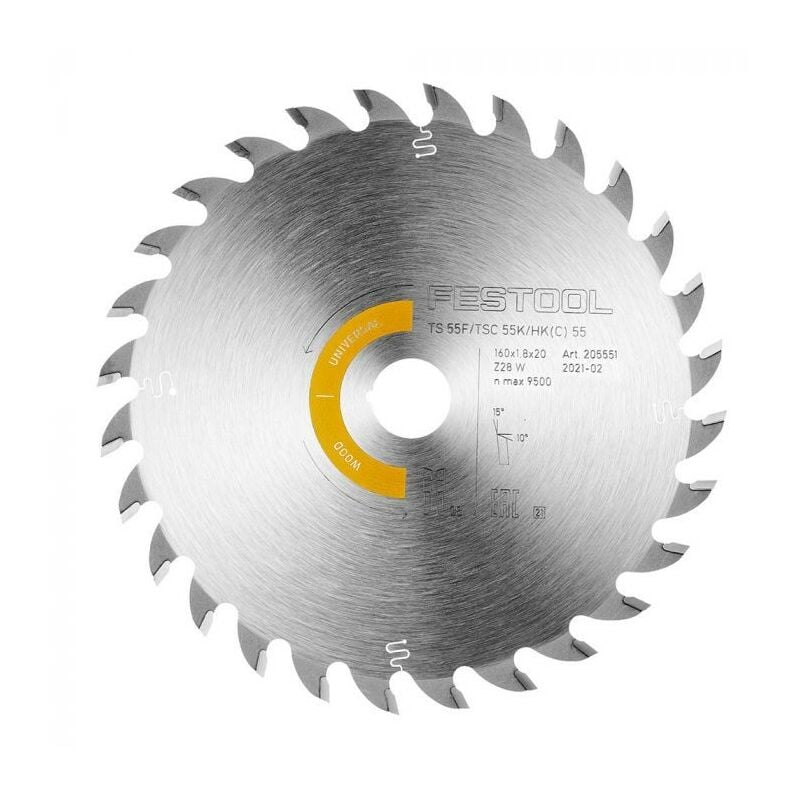 Festool - Lame de scie circulaire wood universal hw 160x1,8x20 W28