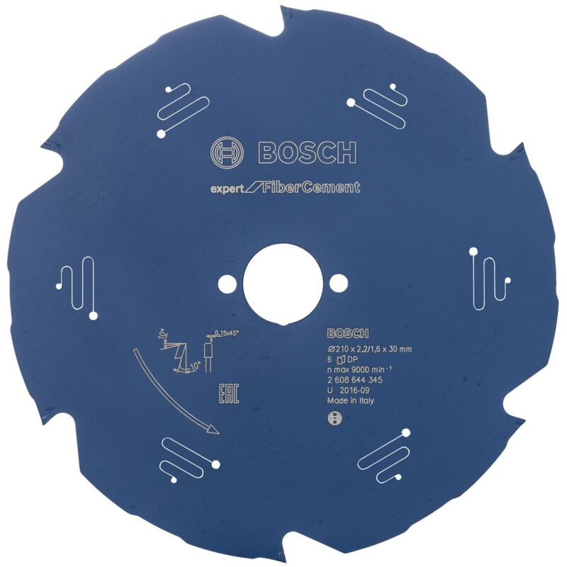 Lames de scies circulaires diamant Expert pour fibrociment 210 mm AL30 mm BOSCH