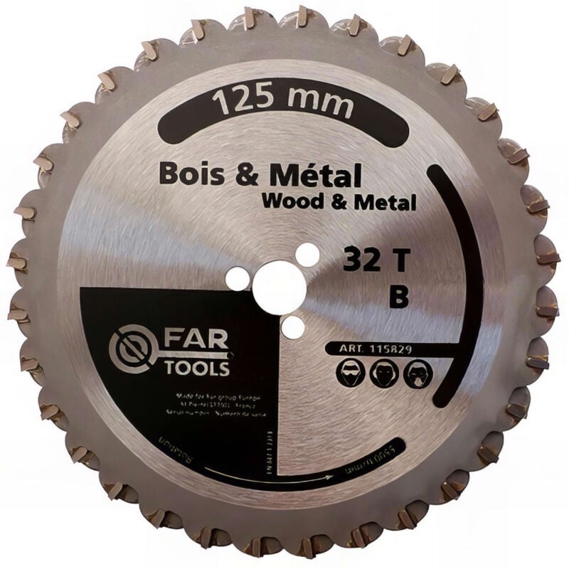 Fartools - Lames de scie circulaire d. 125 mm pour scie circulaire portative 'Far Tools 115447' - Lot de 2