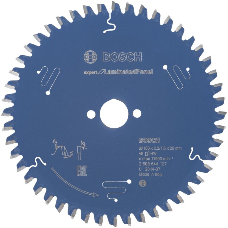 Lame de scie circulaire Bosch Expert for Laminated Panel pour scies circulaires portatives 160 x 20 x 2,2 mm 48 - 2608644127
