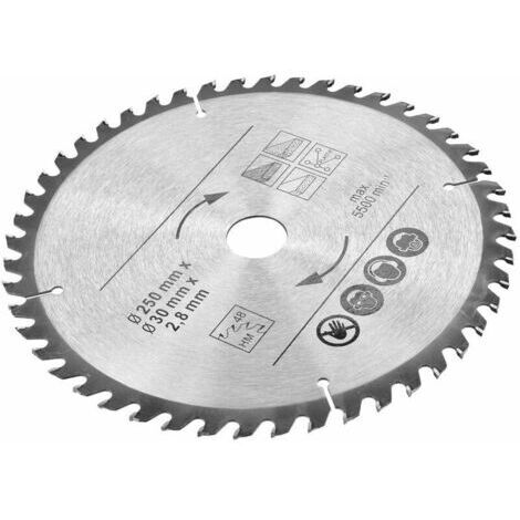 Lames de Scie Circulaire Pour Coupe de Précision Pour Scies Universelles et Pour La Coupe Universelle de Bois Naturel, Bois Dur (2PCSx250mm)