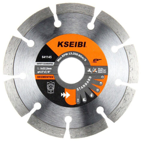 Lames de scie diamantées segmentées pour scies électriques, 2 pièces disques de coupe universels de 125 mm pour la maçonnerie en pierre de béton,OUYLAF