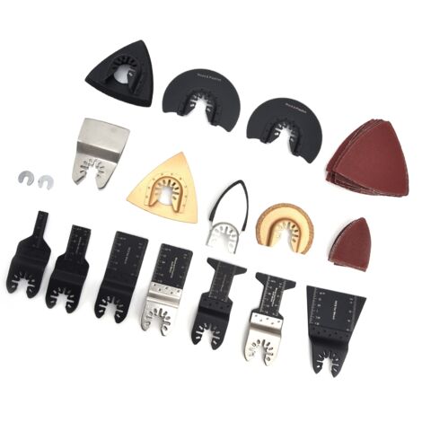 Lames de scie en acier carbone pour outil oscillant, avec accessoires abrasifs et joints