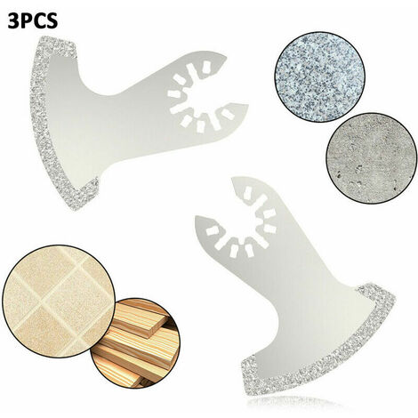 Lames de scie en diamant oscillantes, outil multifonction, pour eliminer le coulis et couper les carreaux souples 3 pieces