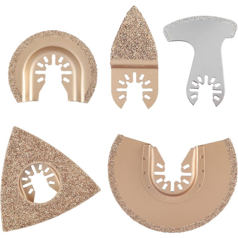 Lames de Scie Oscillante, Ensemble de 5 Lames Multi-outils, Accessoires pour Outils Oscillants Multi-outils pour Worx, Bosch, Fein Multimaster, etc.