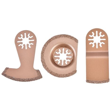 CUIYU Lames de Scie Oscillantes Ensemble de lames de scie pour carrelage multifonction 3Pcs pour Coupe General Multi Tool la coupe de carreaux de porcelaine Ceremic, carbure