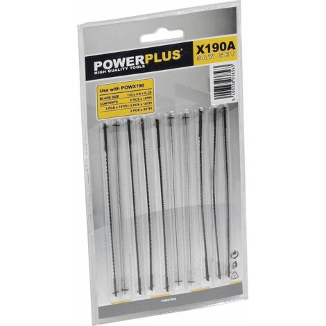 Lames de scie Powerplus powx190 10 lames 10 TPI 24 TPI