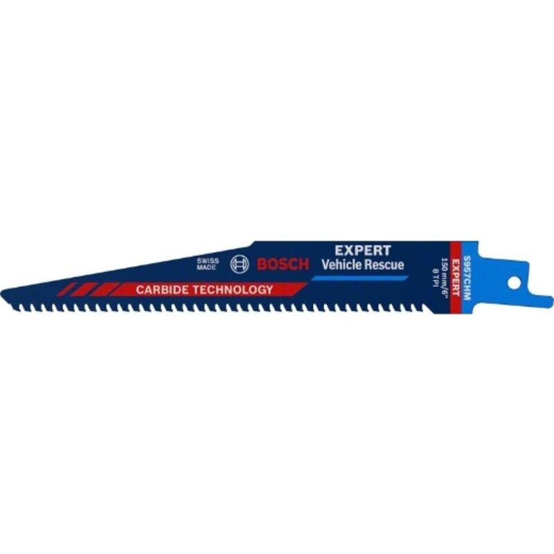 Lame de scie sabre Expert Automotive Acier Longueur 150 mm Largeur 20 mm Pas de denture tpi 8 3 mm S-Shank 1 pièce / carte Bosch