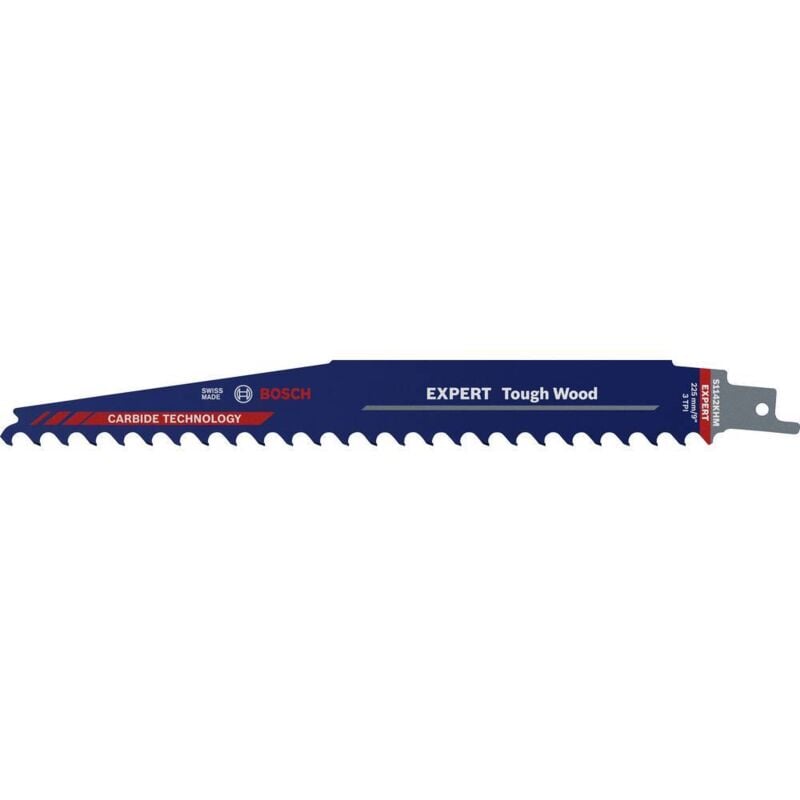 Bosch - Accessories 2608900403 lame de scie sabre expert « Tough Wood » s 1142 khm, 1 pièce Longueur lame de scie 225 mm