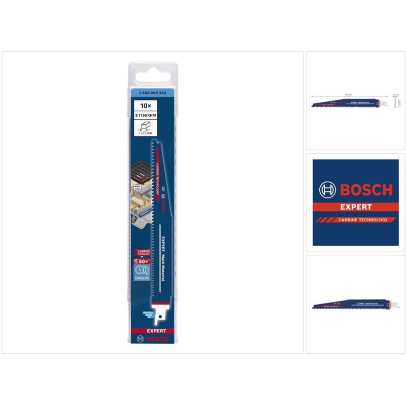 Lame de scie sabre Expert S1156 XHM Pack a 10 unités Bosch