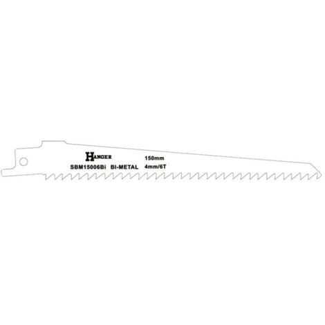 Lames de scie sabre SBM15006Bi L 150mm pour bois et métal HANGER 150307