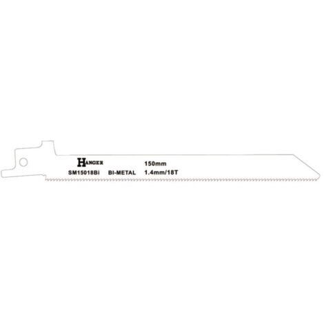 Lames de scie sabre SM15018Bi L 150mm pour bois et métal - HANGER - 150308