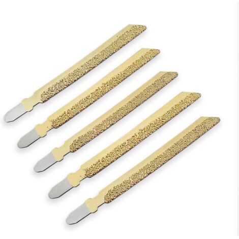 Lames de scie sauteuse diamantée pour Granit, marbre, céramique, Brique, Plastique de 100 mm de Haute qualité Professionnelle, Jeu de disques de Coupe sous Vide 5pcs doré
