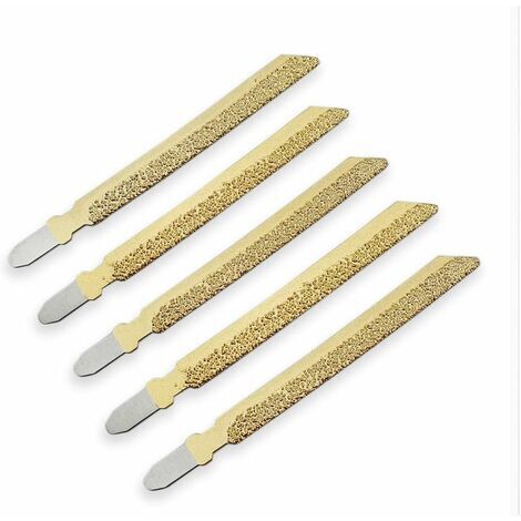 Lames de scie sauteuse diamantée pour Granit, marbre, céramique, Brique, Plastique de 100 mm de Haute qualité Professionnelle, Jeu de disques de Coupe sous Vide 5pcs doré