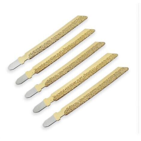 Lames de scie sauteuse diamantées pour granit, marbre, carreaux, briques, plastique 5 pièces 4 pouces / 100 mm Lame de coupe professionnelle de haute qualité soudée sous vide