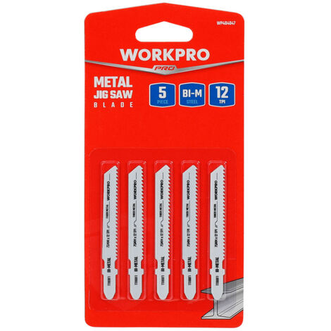Lames de scie sauteuse (jeu de 5 pièces) T118BF pour métal WORKPRO