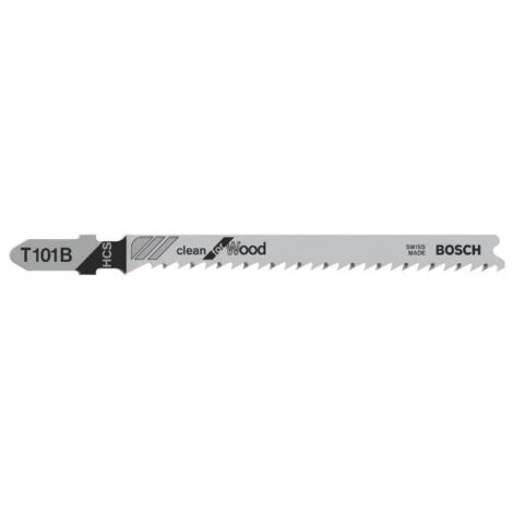 Lames de scie sauteuse T 101 B Clean pour bois (5 pièces) - BOSCH
