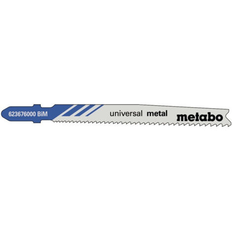 Lames de scie sauteuse universelles en métal longueur utile dents 74mm. Le BIM progressif gelé écrit