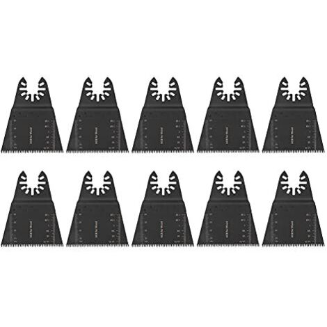 Lames D'outils Multifonctions 10 Pièces Lame de Scie Oscillante 65 Mm Accessoires Oscillants pour Métal Mou, Bois, Plastique et Trous D'ouverture -