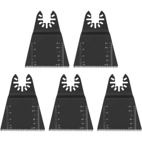 Lames d'outils oscillantes, 5 pièces 65mm Lames de scie multi-outils oscillantes Kit de lames de scie universelles à dégagement rapide Métal Bois Plastique Oscillant