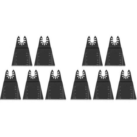 Lames d'outils oscillants, 10 x 65mm lames de scies oscillantes multi-outils Kit de lames de scies universelles à dégagement rapide Métal Bois Plastique Oscillant
