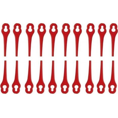 Lames en Plastique pour Coupe Bordure Florabest - Florabest - FRTA 20 A1/18B2/18B3 - 100 pièces - Rouge