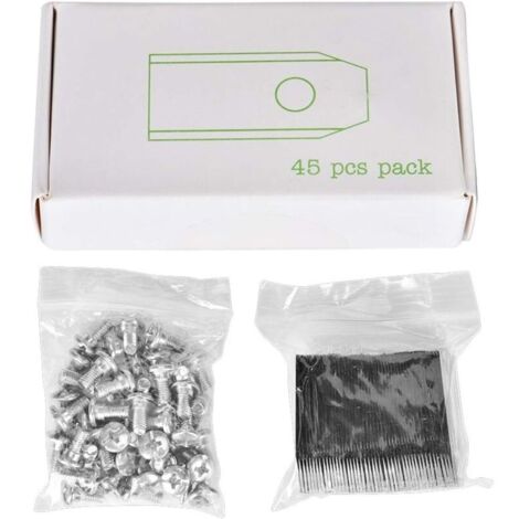 Lames en titane 45 pièces pour tondeuses robotisées Husqvarn/Automower/Yardforce/Gardena (3 g - 0,75 mm) avec 45 vis