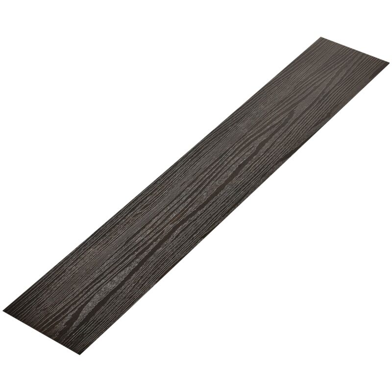 Lames laminées PVC vinyle 42 pièces 5,85 m² dark wood wenge bois de wengé