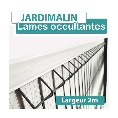 Lames Occultation Aluminium Gris Clair - 2M - JARDIMALIN - 1,73 mètre