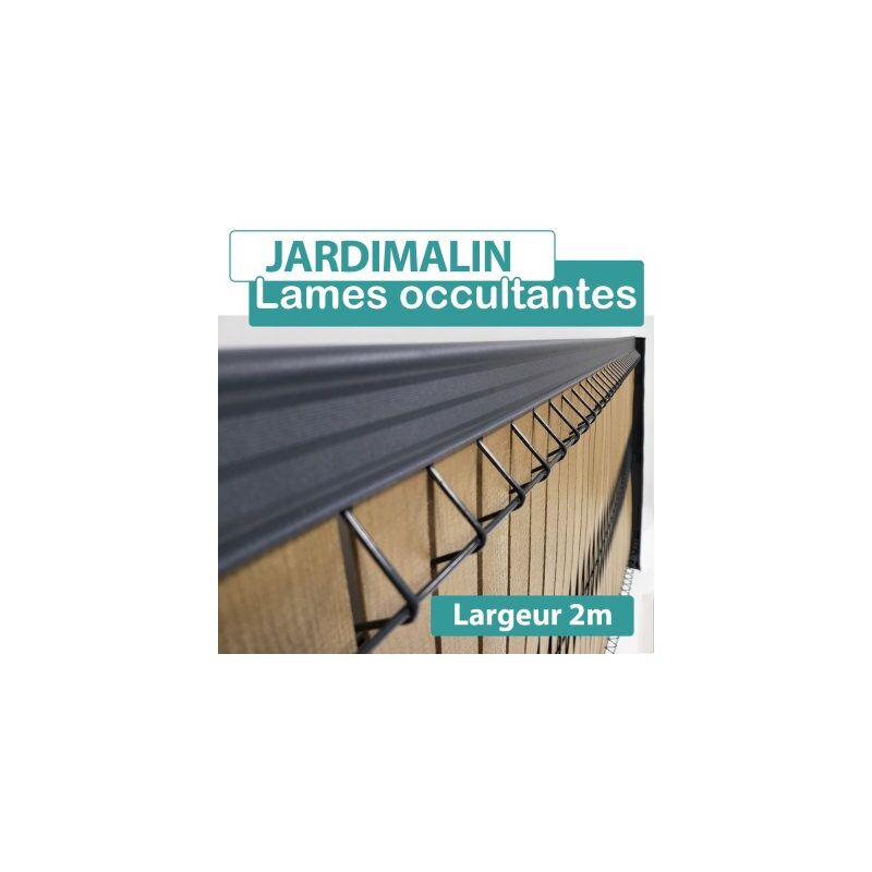 Cloture&jardin - Lames Occultation Composite Bois Clair - 2M - jardimalin - 1,23 mètre