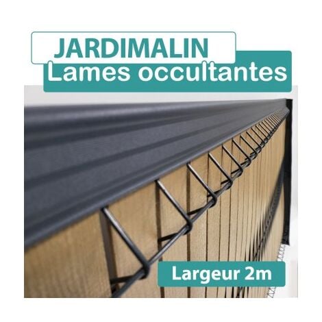 Lames Occultation Composite Bois Clair - 2M - JARDIMALIN - 1,73 mètre