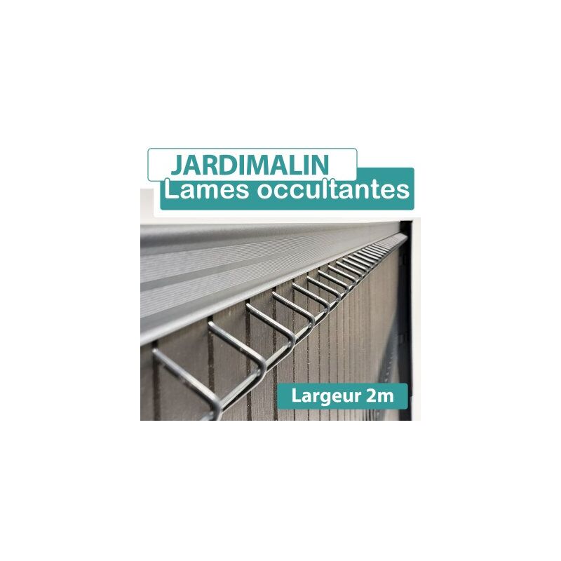 Cloture&jardin - Lames Occultation Composite Gris Anthracite - 2M - jardimalin - 1,73 mètre