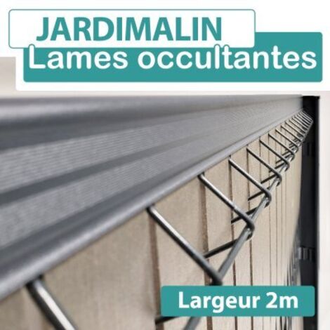 Lames Occultation Composite Gris Clair - 2M - JARDIMALIN - 1,53 mètre