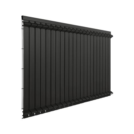 Lames Occultation PVC Rigide Gris Anthracite - 2.5M - JARDIPREMIUM - 1,03 mètre - Gris Anthracite (RAL 7016)