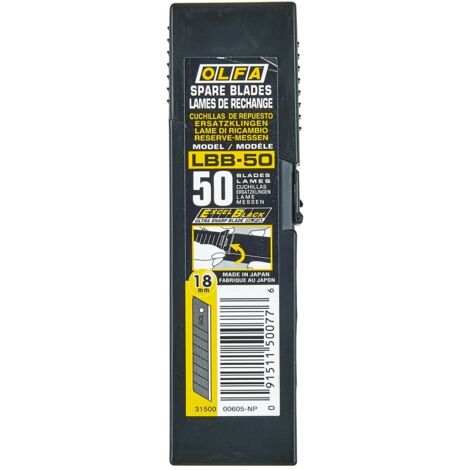 LAMES OLFA NOIRES (ETUI 50 LAMES) ROMUS 92740