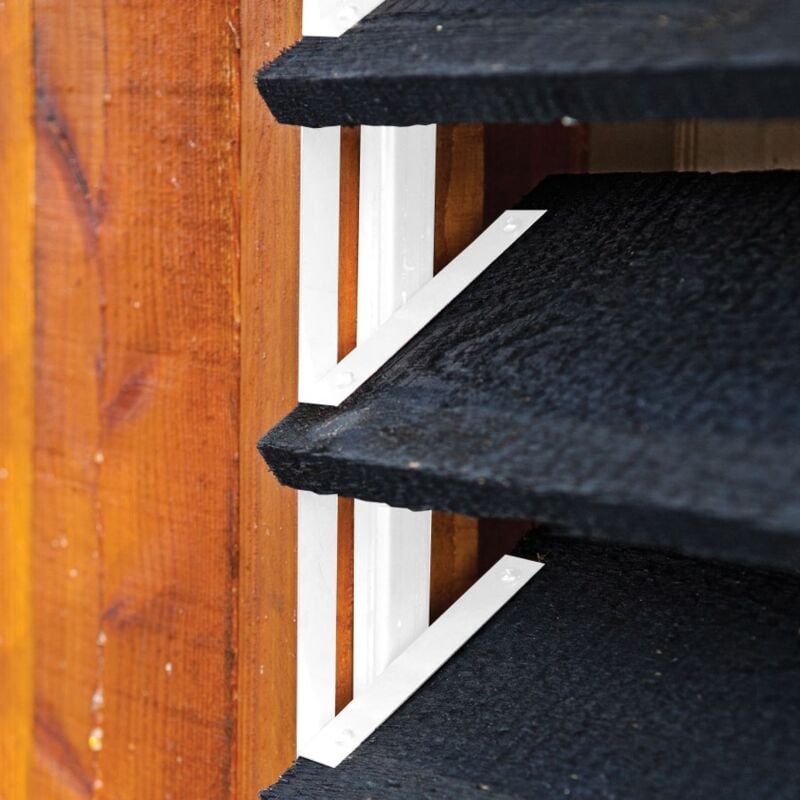 Wovar - Lames orientables Flex Fence inox blanc jardin 165 cm - 2 pièces