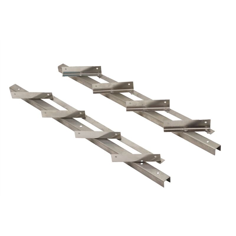 Wovar - Lames orientables Flex Fence inox jardin 50 cm - 2 pièces