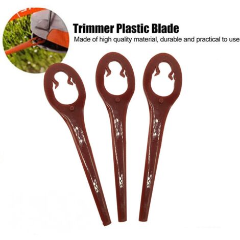Lames Plastique 100 Pcs L93 Lames Coupe Plastique Lames Plastique Rechange pour Jardin Pelouse Tondeuse Accessoires, Lames en Plastique de Rechange(12793mm)