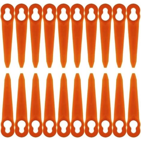 Lames plastique pour débroussailleuse sans fil – Lot de 100 pièces compatibles avec PolyCut 2-2, PolyCut 3-2, FSA 45/57, FSE 52