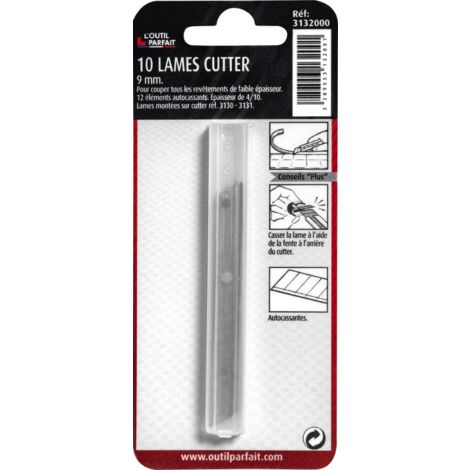 Lames pour Cutter 9mm x100 Conditionnement: 9MM