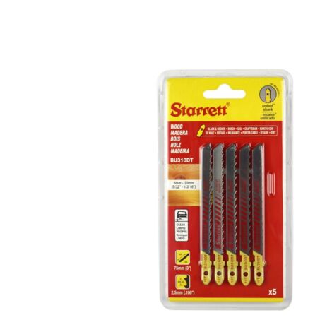 Lames pour scie sauteuse Starrett BU310DT 5 unités