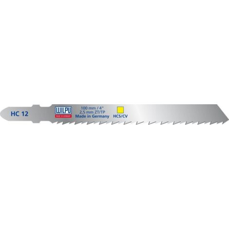Lames pour scie sauteuse Wilpu HC 12 BOX 25 unités